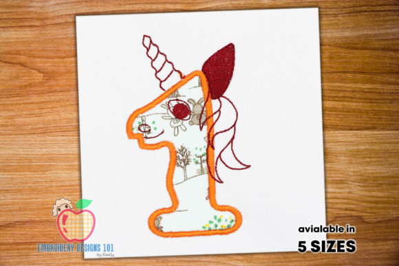 A Unicorn Made with One Applique for Kid
