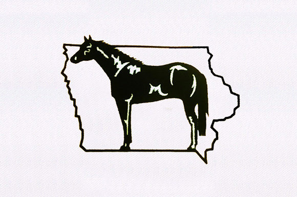Black White Horse Embroidery