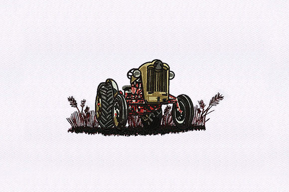 Farm Tractor Embroidery Design