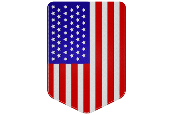 Flag of America Embroidery Design