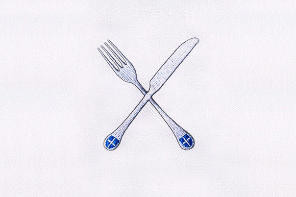 Fork and Knife Embroidery Design