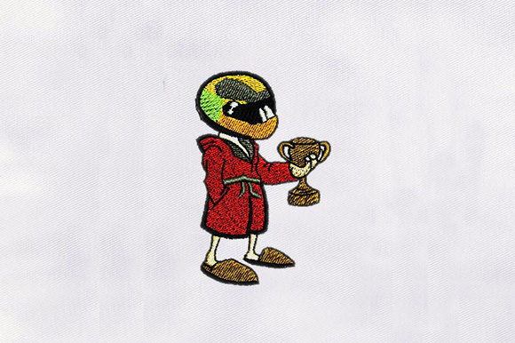 Helmet Guy with Trophy