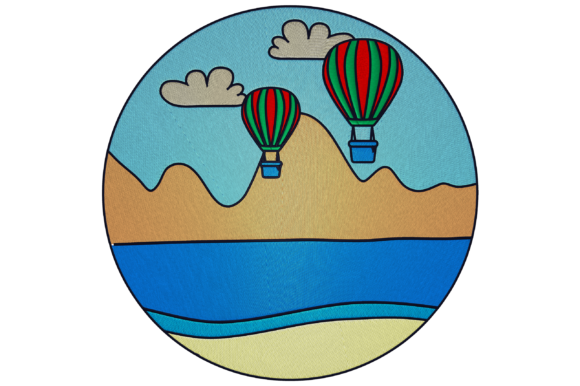 Landscape with Air Balloons