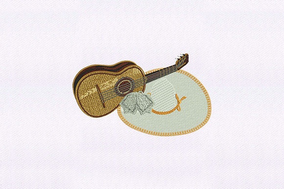 Mariachi Hat Embroidery Design
