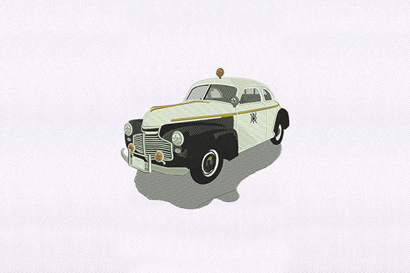 Police Cars Embroidery Design