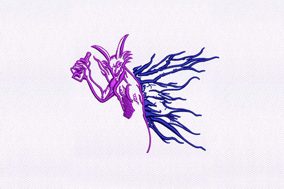 Purple Devil Puff Design