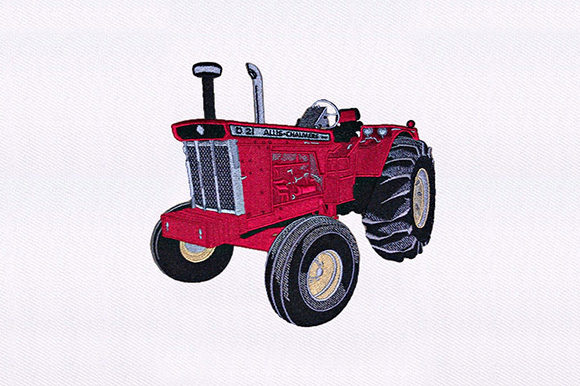 Red Tractor Embroidery Design