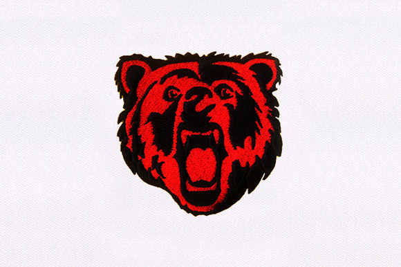 Roaring Bear Face Embroidery Design