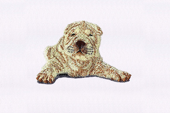 Shar-Pei Embroidery Design