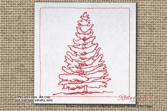 Spruce Tree Redwork Review