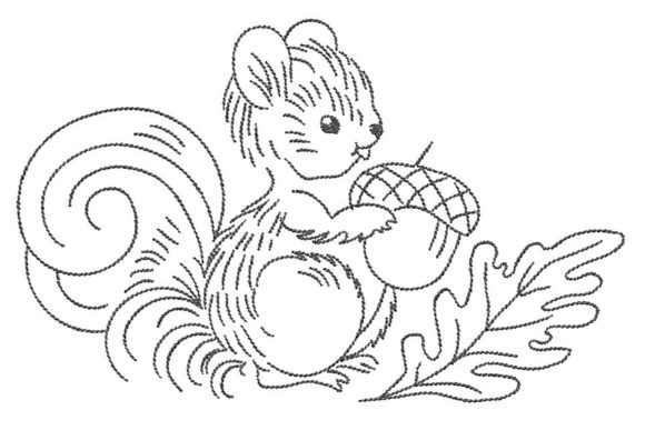 Squirrel Simplistic Lines