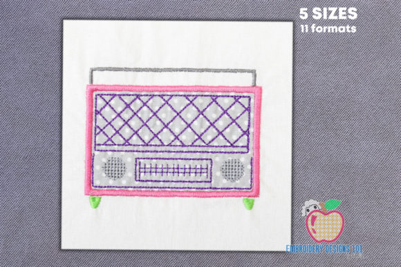 Vintage Radio Applique